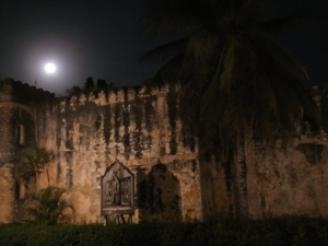 old fort on Zanzibar under the moonlight